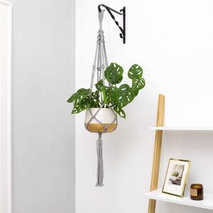 🌴 Macrame Plant Hanger | 41” Grey